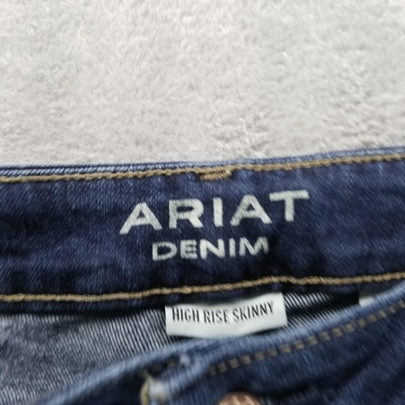 Ariat Jeans Womens 31 Blue High Rise Skinny Premium Italian Denim Stretch - Picture 3 of 10